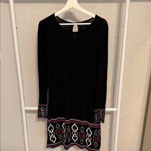 INC International Concepts Black Dress with Pink Accents